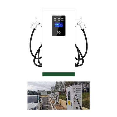เครื่องชาร์จรถยนต์ไฟฟ้าแบบ USB สองสาย 22kw ชาร์จเร็ว ODM ขาว